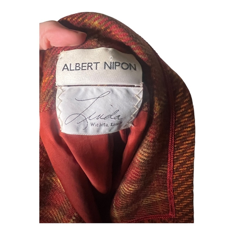 Vintage Wool 1970’s Plaid Coat 12 - Picture 7 of 8